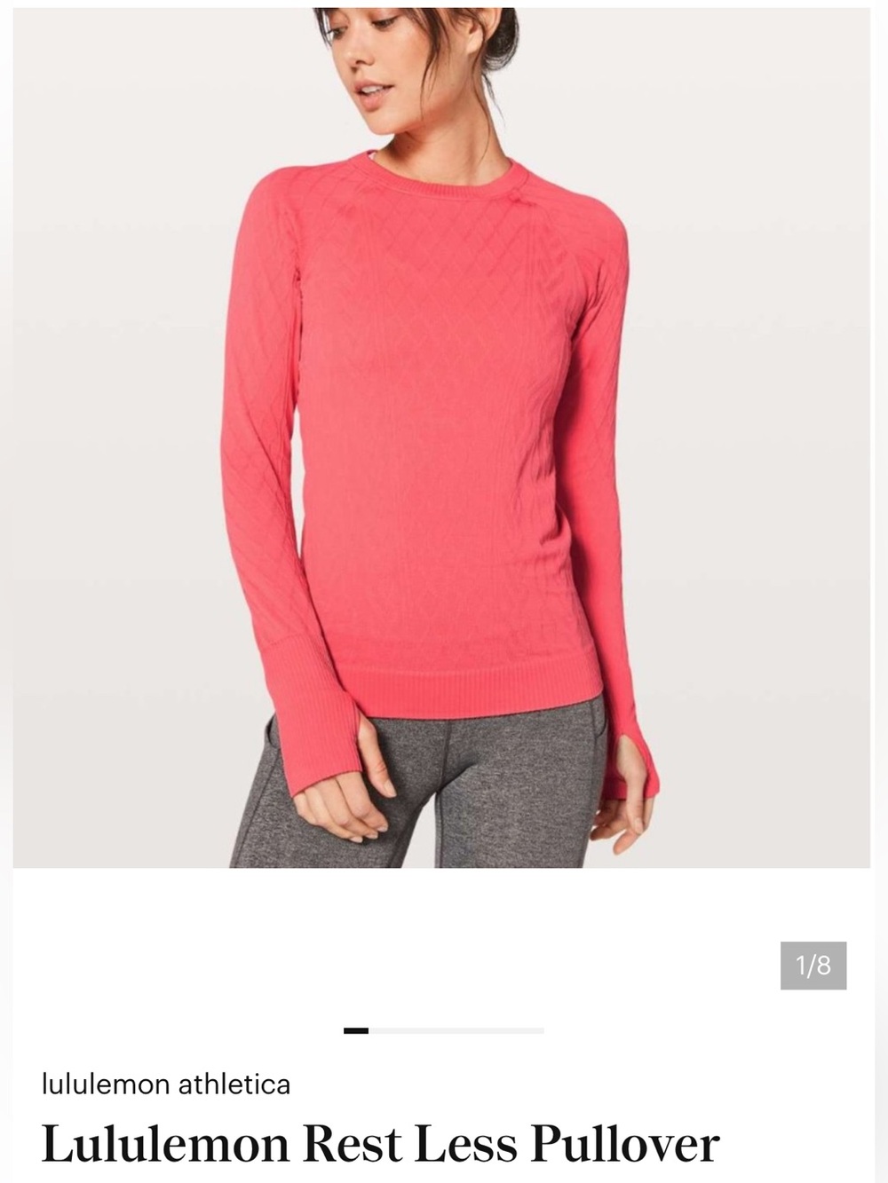 LULULEMON REST LESS PULLOVER CORAL